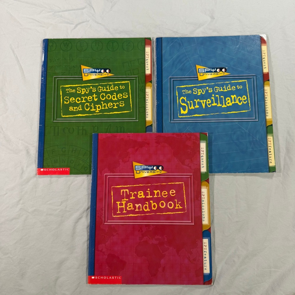 Scholastic Spy University 3 Book Set Trainee Handbook Secret Codes Surveillance